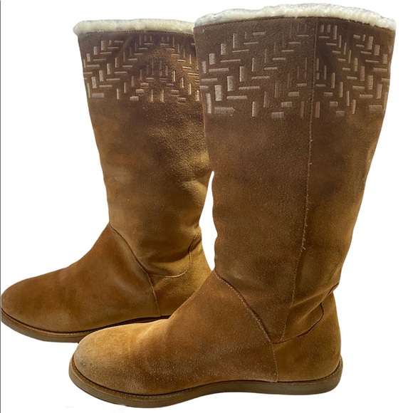 Cole Haan Nike Shearling Waterproof Tan Boots 9B